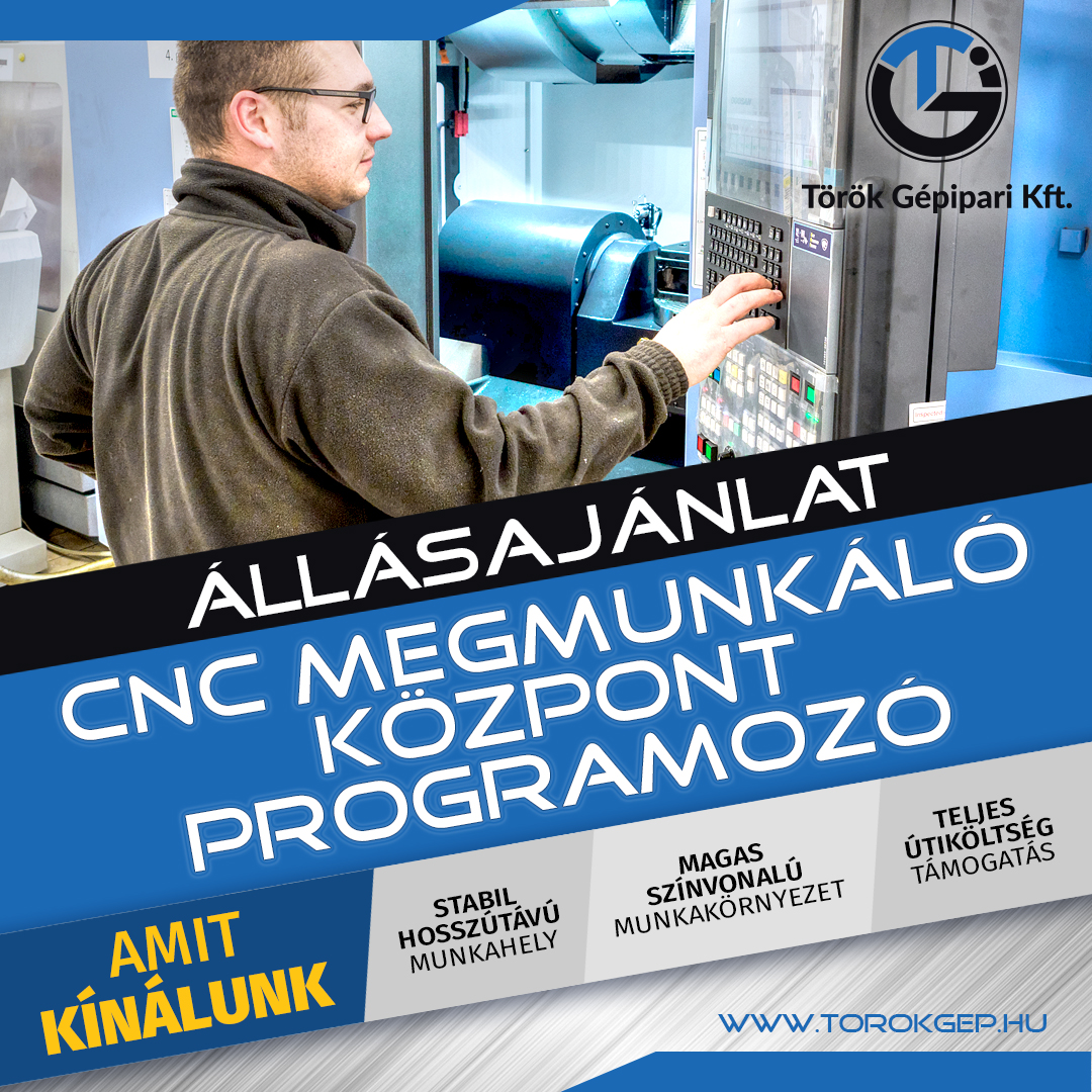 Állásajánlat - csoportvezetö CNC programozó